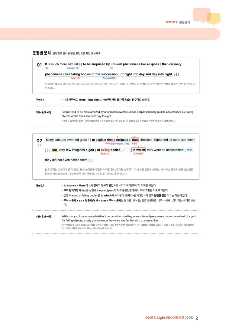 수능특강 Light 영어 20강 | STEP1 본문분석_preview_2