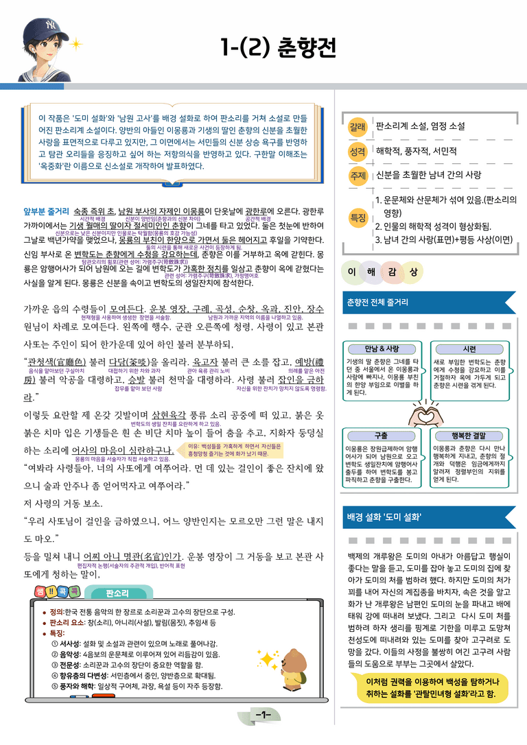[공국2] 미래엔(신) 1-(2) 춘향전_분석 및 객관식_preview_2