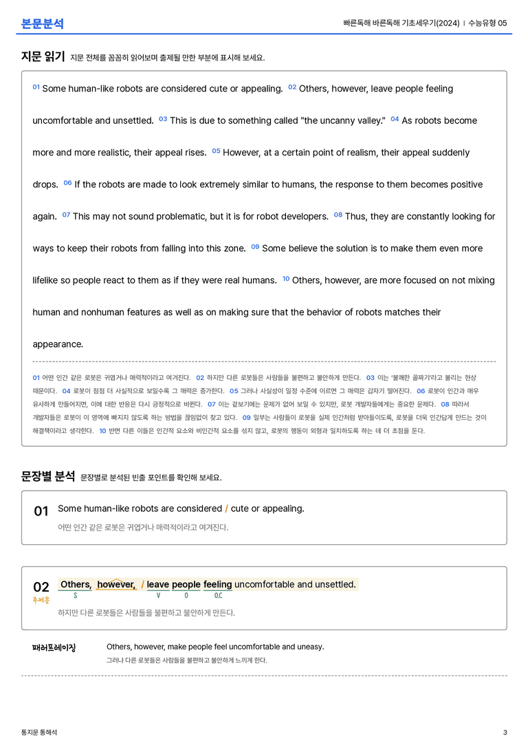 빠른독해 바른독해 기초세우기(2024) 수능유형 05 본문분석_preview_3