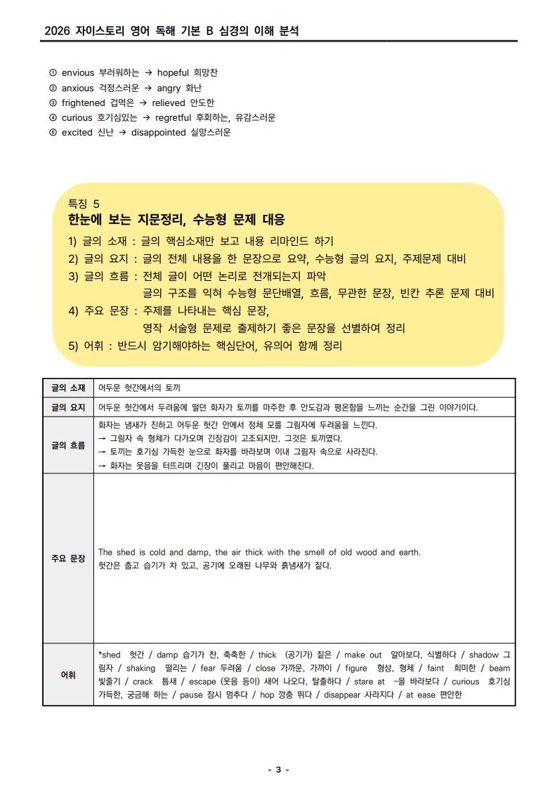 자이스토리 영어 독해 기본 L 분석지 _promotion