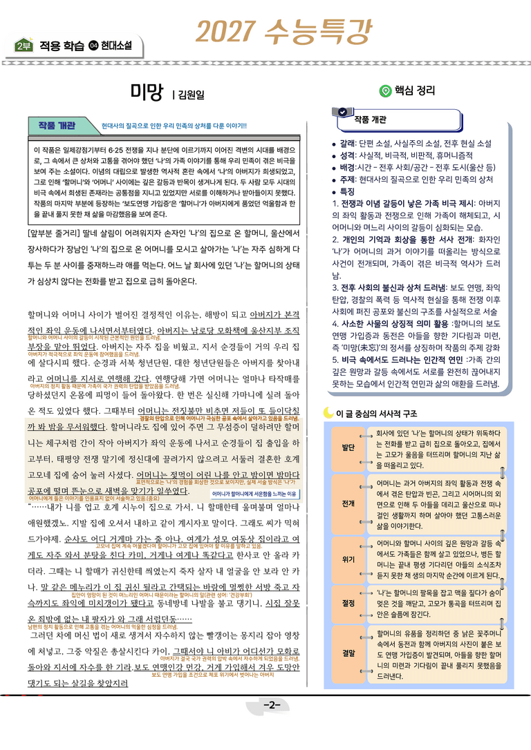 [2027 수능특강 문학] 현대소설 09강_분석 및 객관식 (19문제)_preview_2