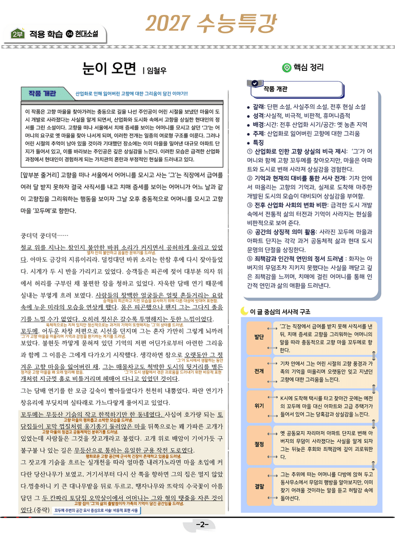 [2027 수능특강 문학] 현대소설 10강_분석 및 객관식 (18문제)_preview_2
