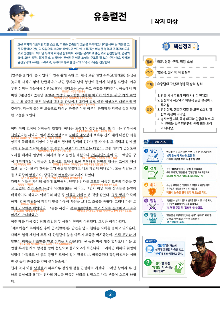 [문학] 비상(강) 3-(3) 유충렬전_분석 및 객관식 (33문제)_preview_2