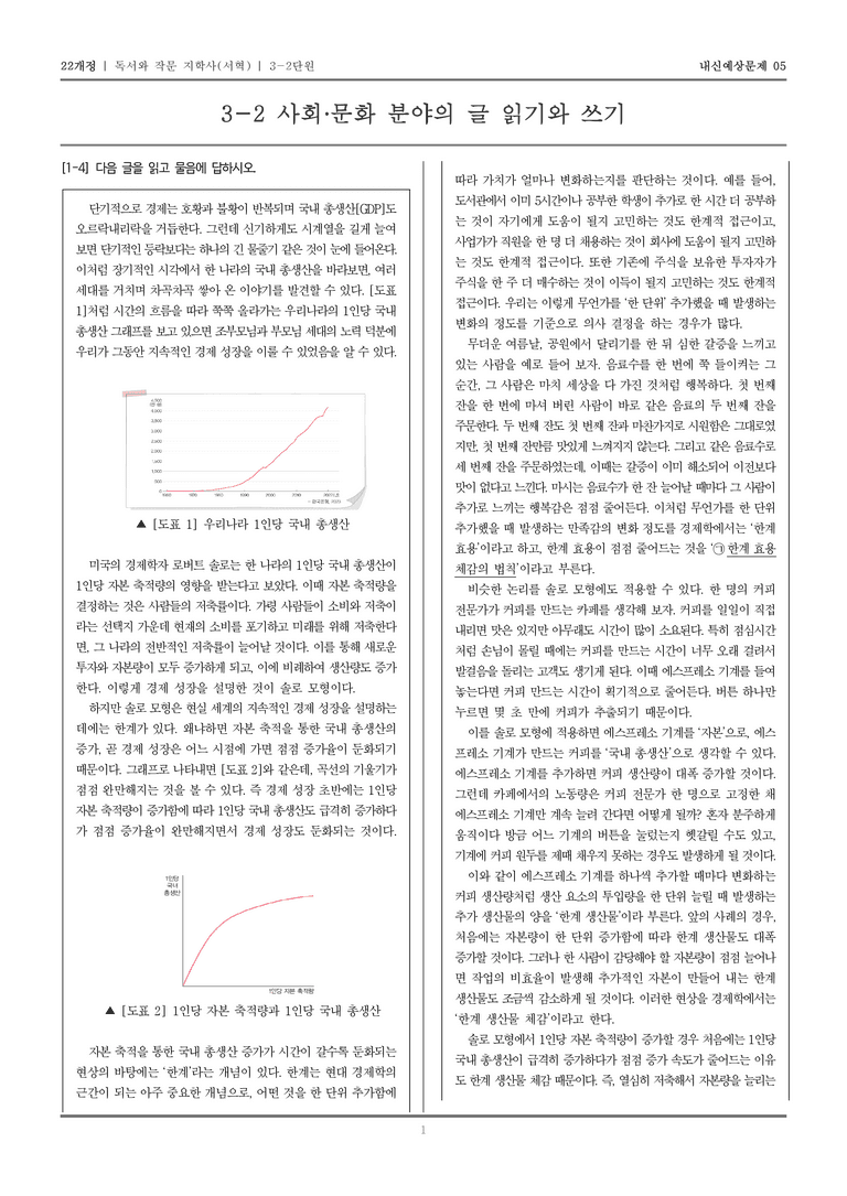 [22개정] 독서와 작문 지학사(서) 3-2 사회·문화 분야의 글 읽기와 쓰기_내신예상문제05_preview_1