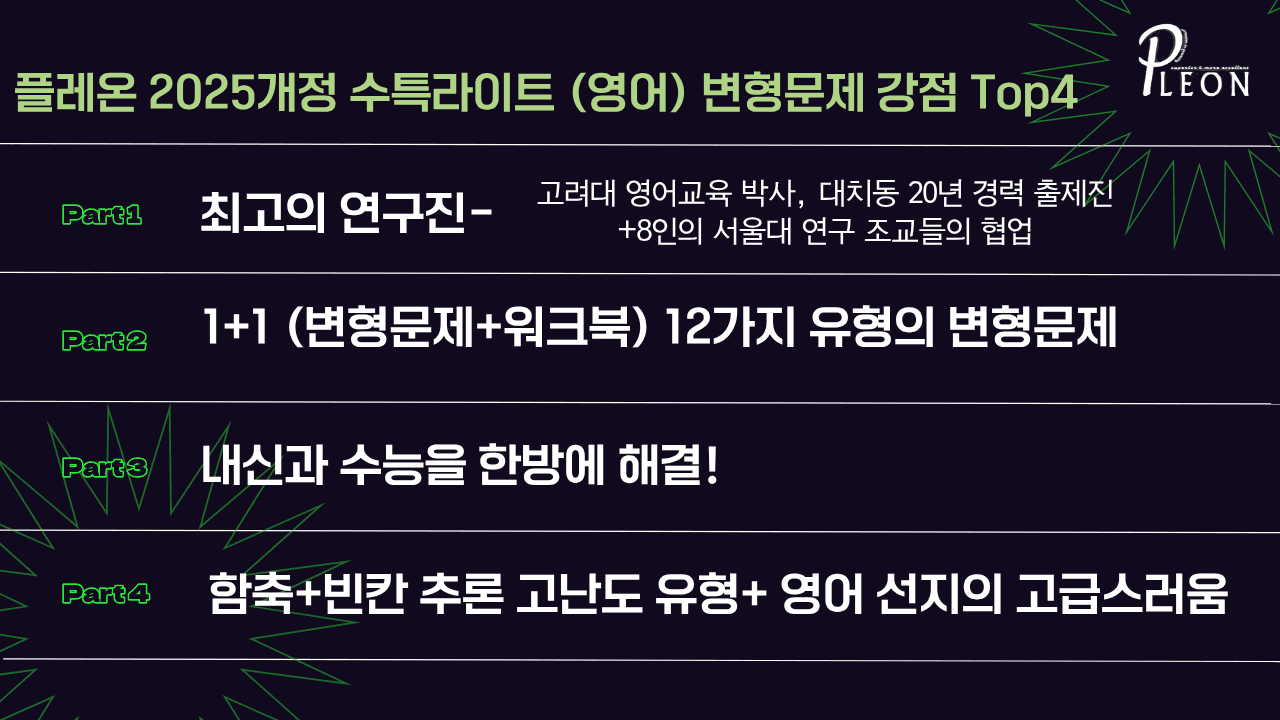 (대치동1등급) 2026년 수특라이트(영어) 10강 변형문제 108제_promotion