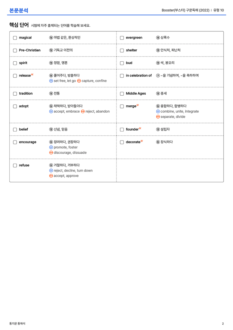 Booster(부스터) 구문독해 (2022) 유형 10 본문분석_preview_2