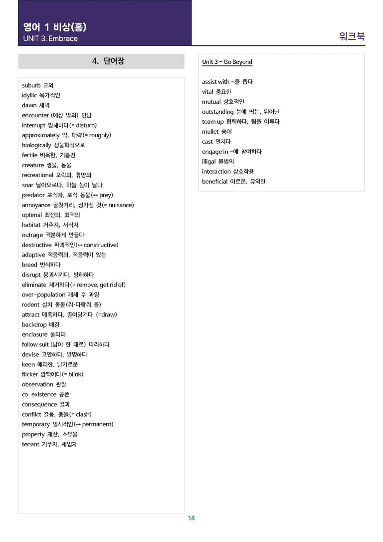 [핵심변형 시험타파] 고등 영어 Ⅰ 비상(홍) 3과 서술형 워크북 세트 203제_preview_14