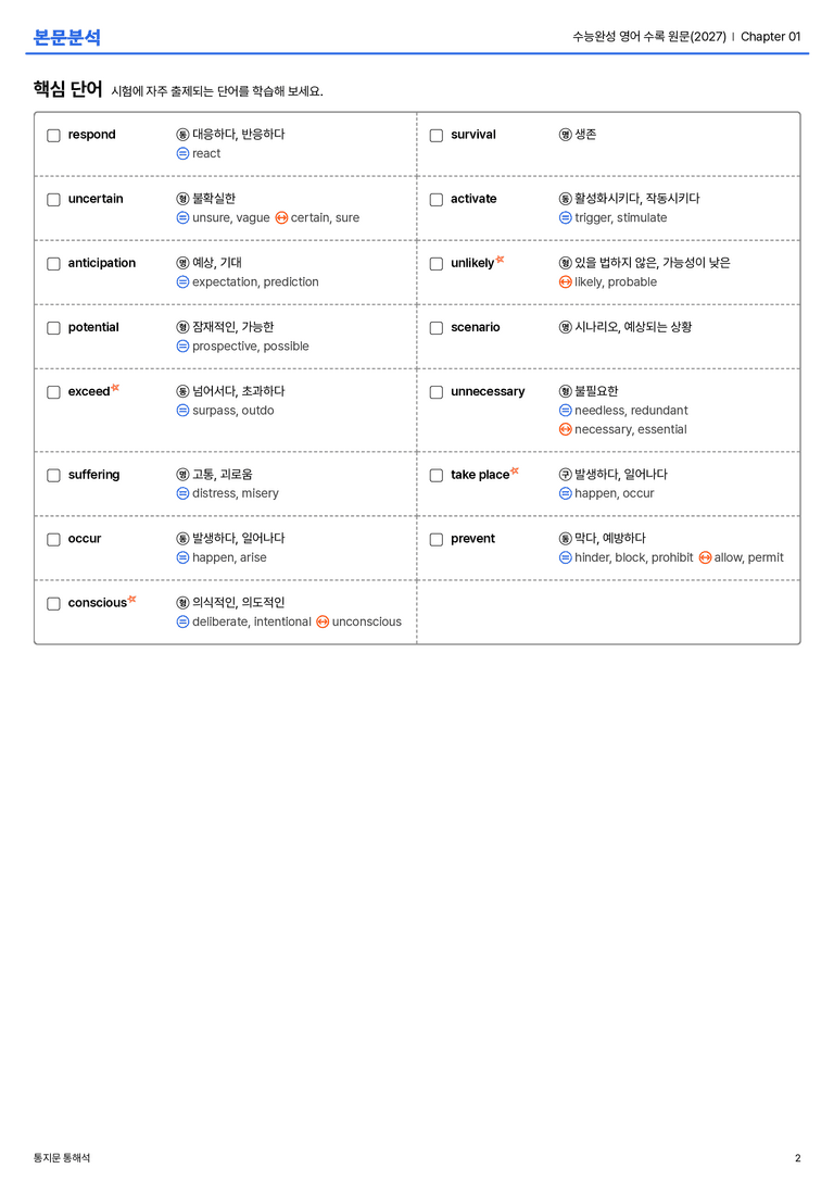 수능완성 영어 수록 원문(2027) Chapter 01 본문분석_preview_2