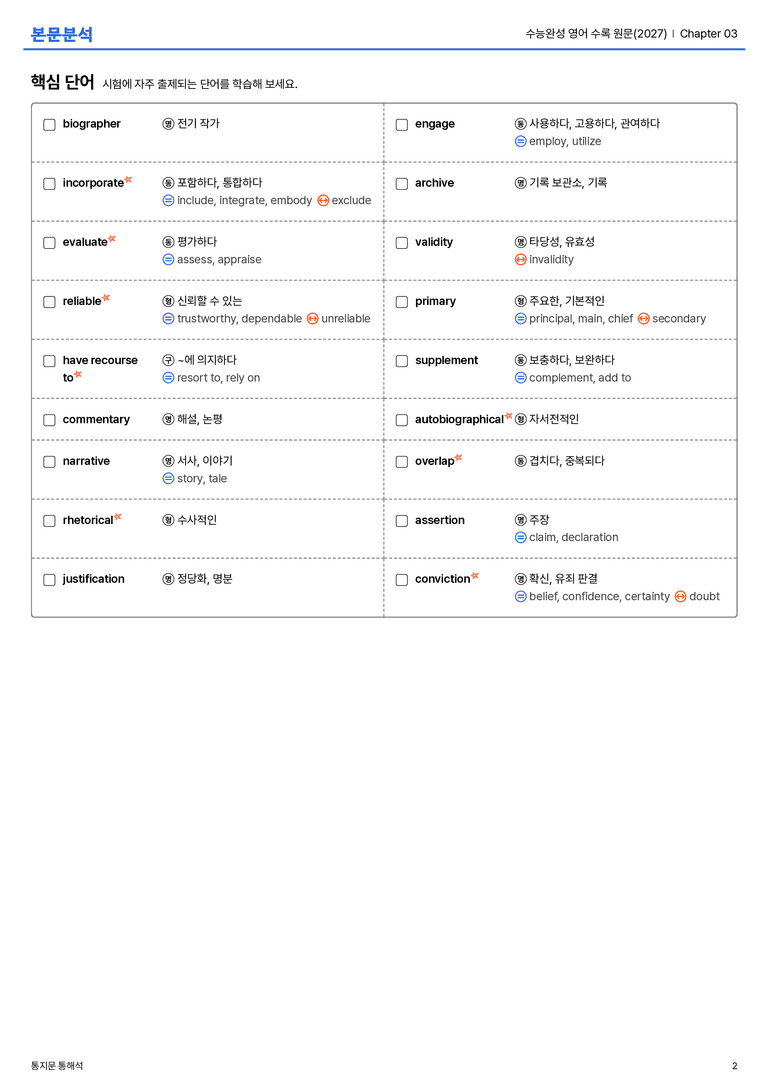 수능완성 영어 수록 원문(2027) Chapter 03 본문분석_preview_2