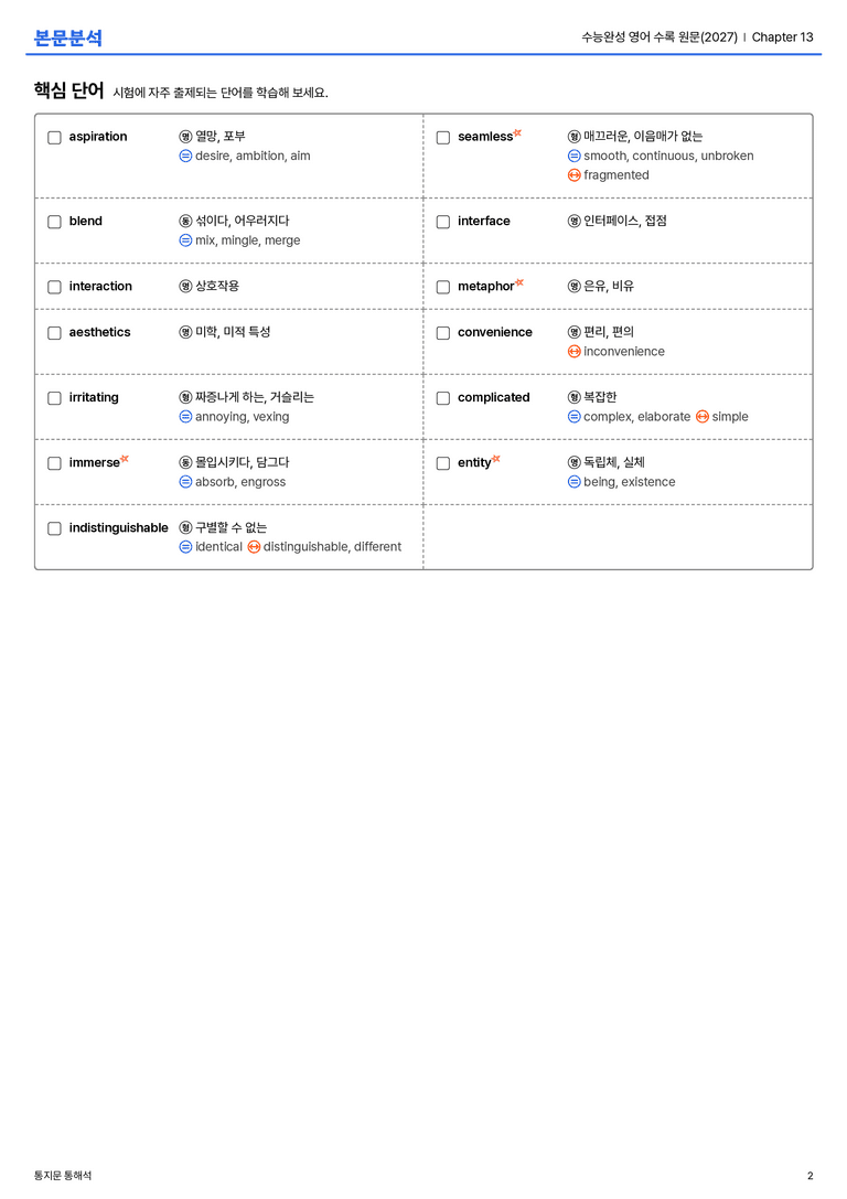 수능완성 영어 수록 원문(2027) Chapter 13 본문분석_preview_2