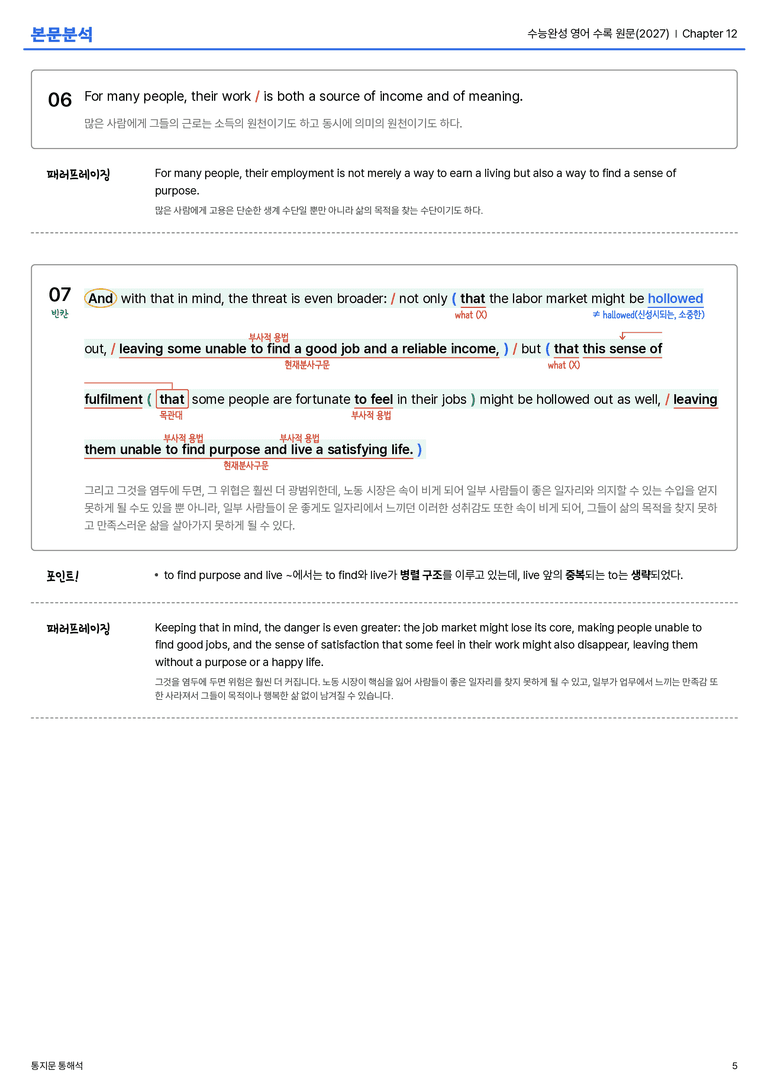 수능완성 영어 수록 원문(2027) Chapter 12 본문분석_preview_5