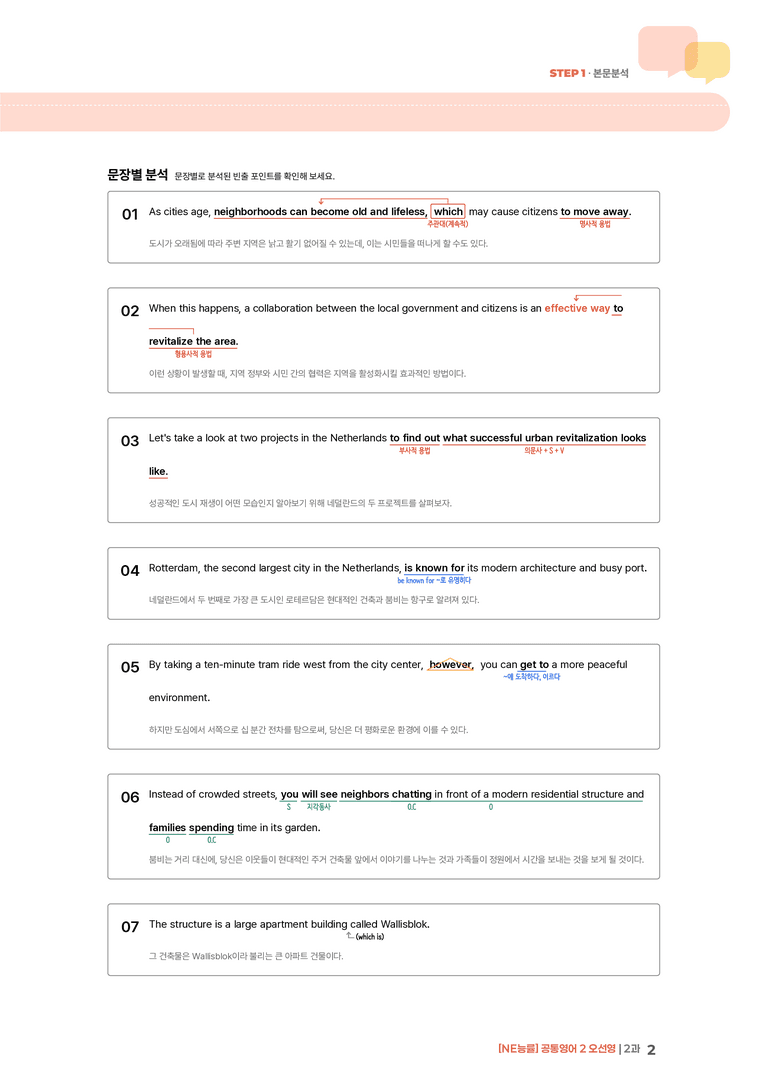 [NE능률] 공통영어 2 (오선영) 2과 | STEP1 본문분석_preview_2