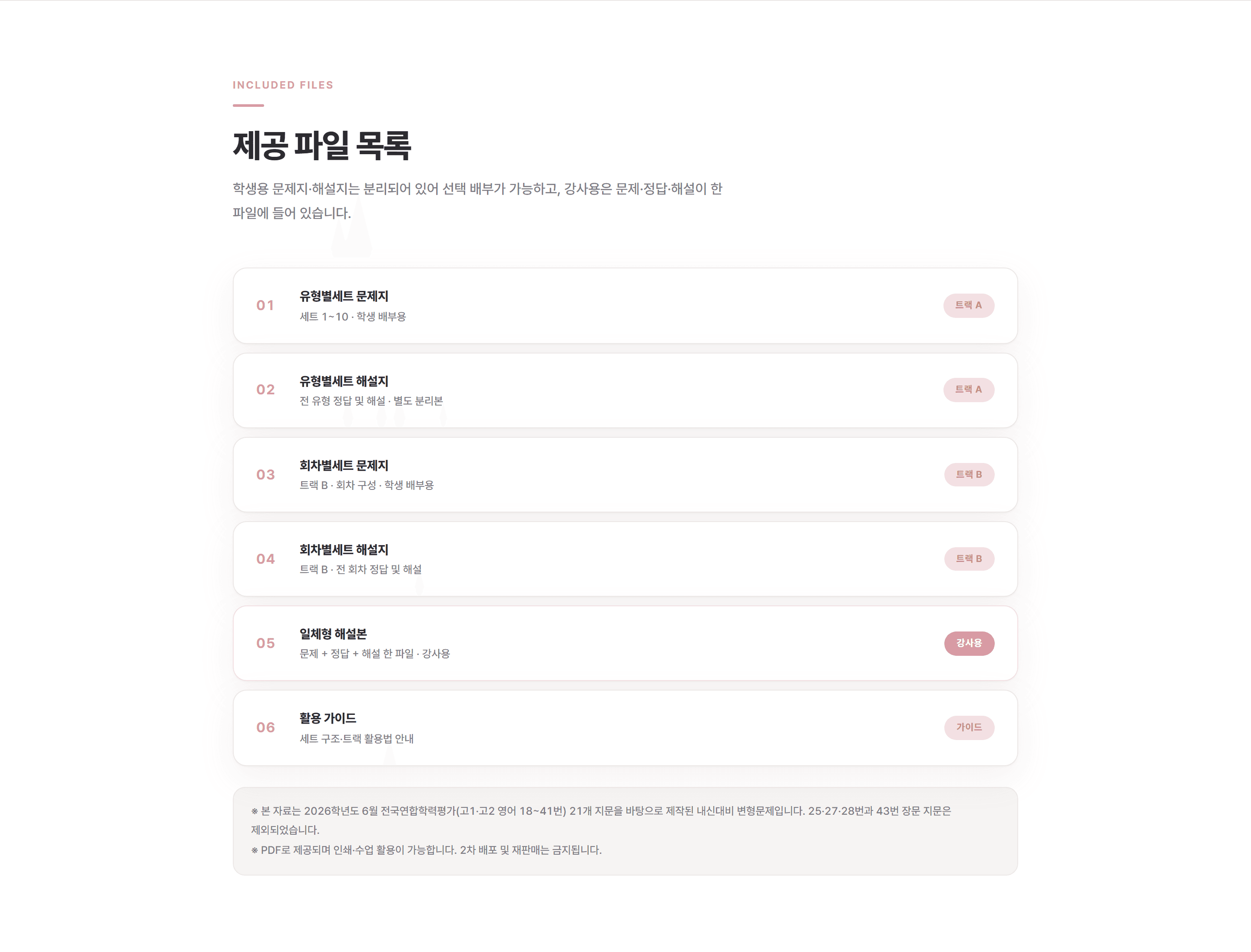26년 6월 모의고사 고1 변형문제_promotion