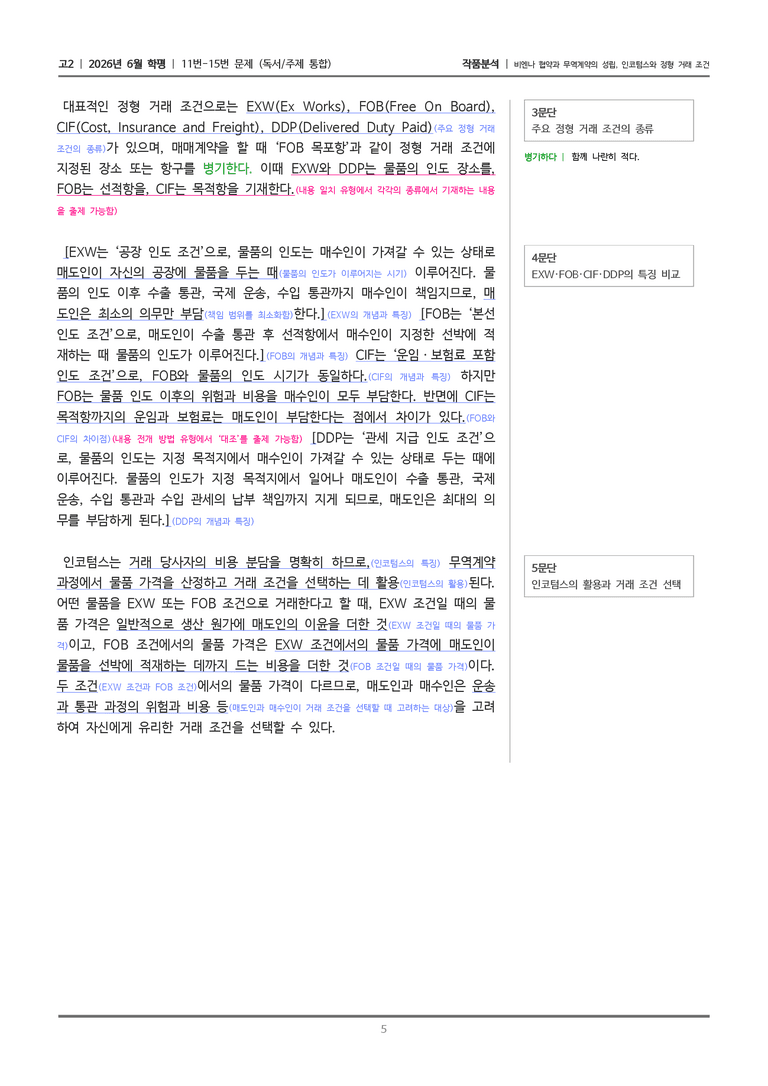 [고2] 2026년 6월 학평 11-15번 (독서 주제통합)_작품분석_preview_5