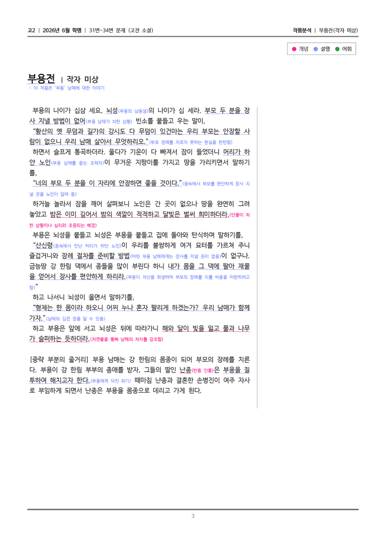 [고2] 2026 모의고사 6월 | 31-34번 (고전 소설)_작품분석_preview_3