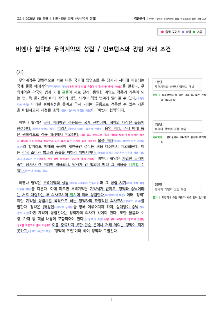 [고2] 2026 모의고사 6월 | 11-15번 (독서 주제통합)_작품분석_preview_3