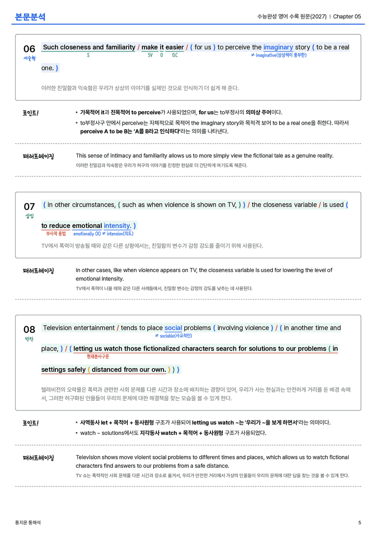 수능완성 영어 수록 원문(2027) Chapter 05 본문분석_preview_5