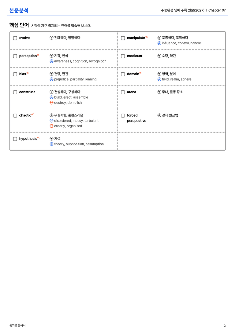 수능완성 영어 수록 원문(2027) Chapter 07 본문분석_preview_2