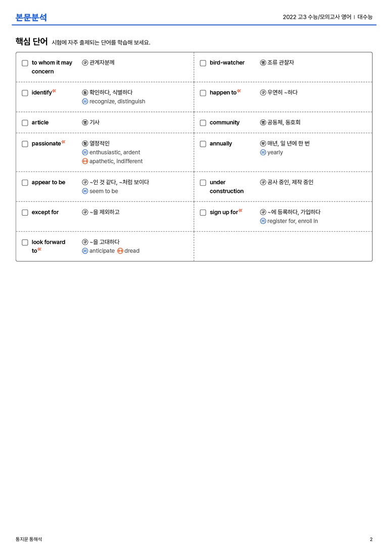 2022 고3 수능/모의고사 영어 대수능 본문분석_preview_2