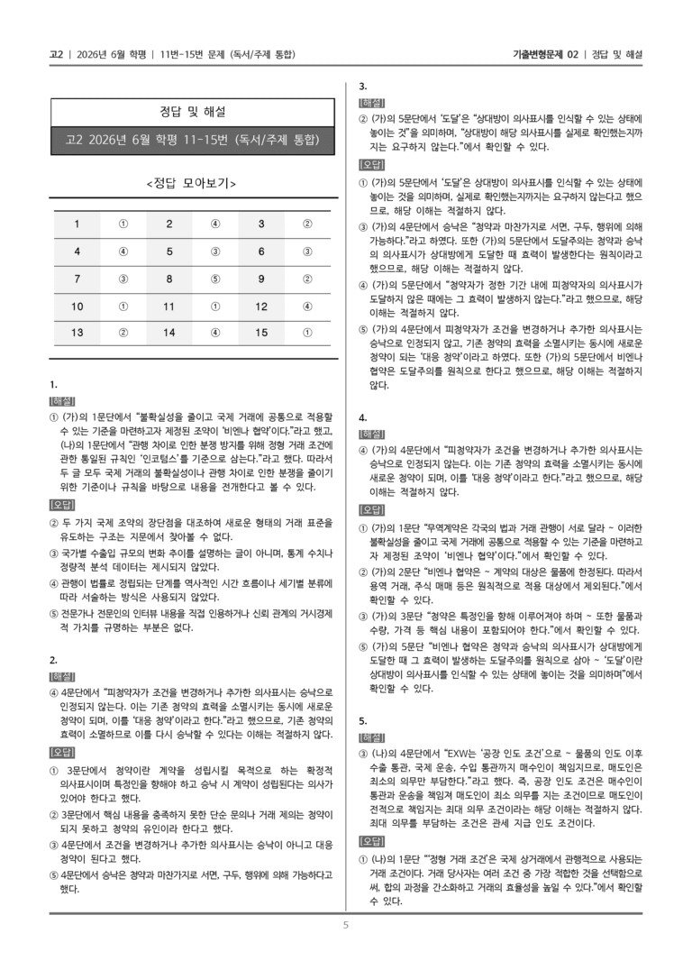[고2] 2026년 6월 학평 11-15번 (독서 주제 통합)_기출변형문제02_preview_5
