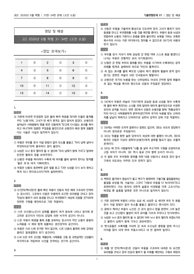 [고2] 2026년 6월 학평 31-34번 (고전 소설)_기출변형문제01_preview_5