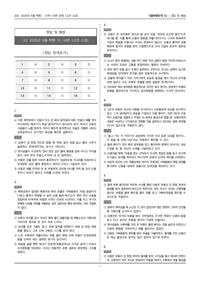 [고2] 2026년 6월 학평 31-34번 (고전 소설)_기출변형문제02_preview_5