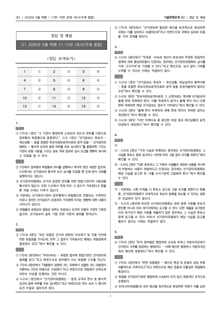 [고1] 2026년 6월 학평 11-15번 (독서 주제 통합)_기출변형문제02_preview_5