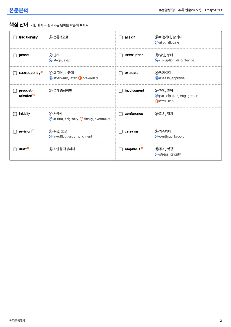 수능완성 영어 수록 원문(2027) Chapter 10 본문분석_preview_2