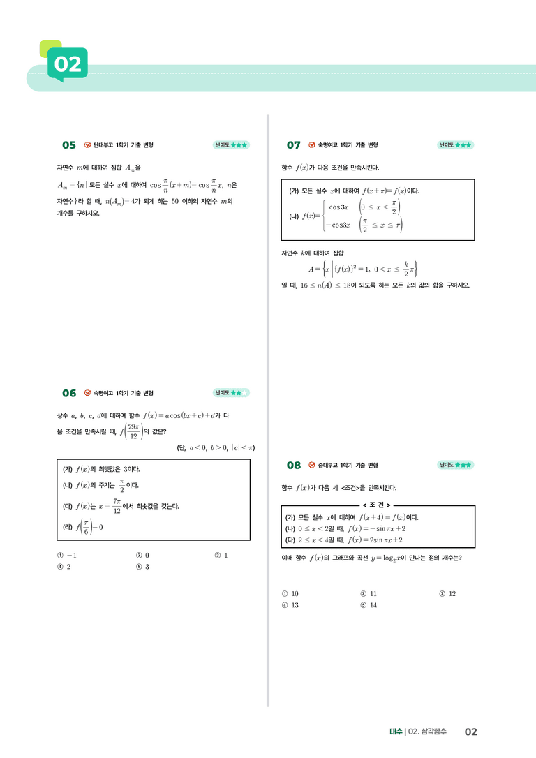 2-2 삼각함수의 그래프 | STEP4 고난도 기출변형_preview_2