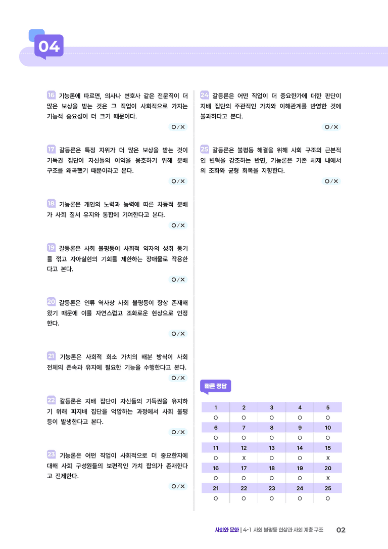 4-1 사회 불평등 현상과 사회 계층 | (2) 개념확인문제_preview_2