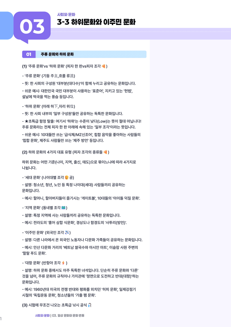 3-3 하위문화와 문화 다양성 | (1) 개념정리_preview_1