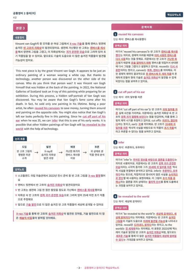 🩷 (공통영어2) 동아(이) 4과 핵심요약노트🩷 by 대치동시크릿_preview_3