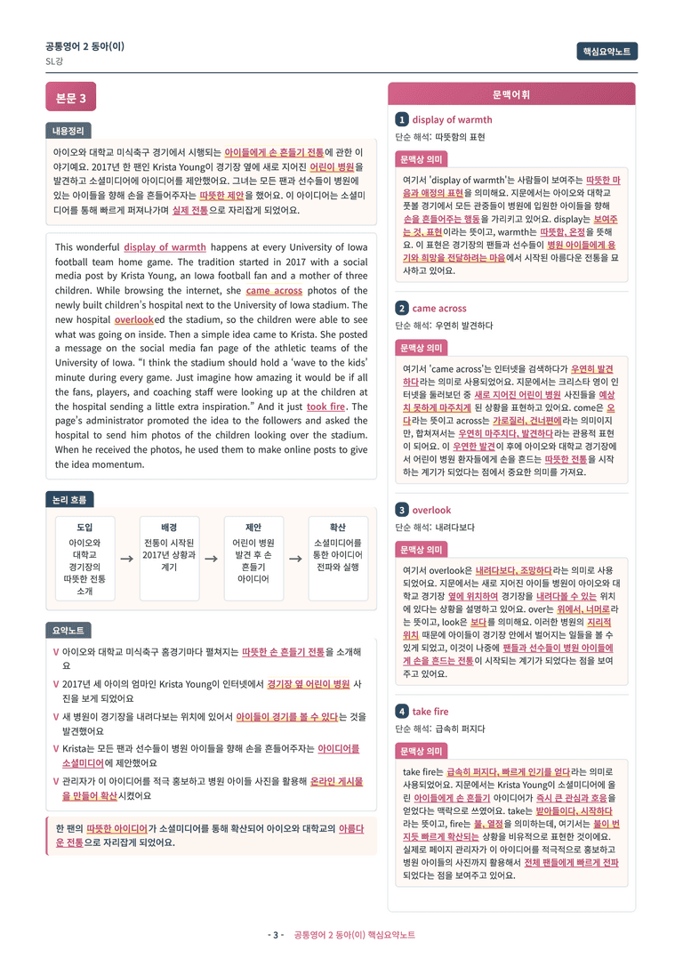 🩷 (공통영어2) 동아(이) SL과 핵심요약노트🩷 by 대치동시크릿_preview_3