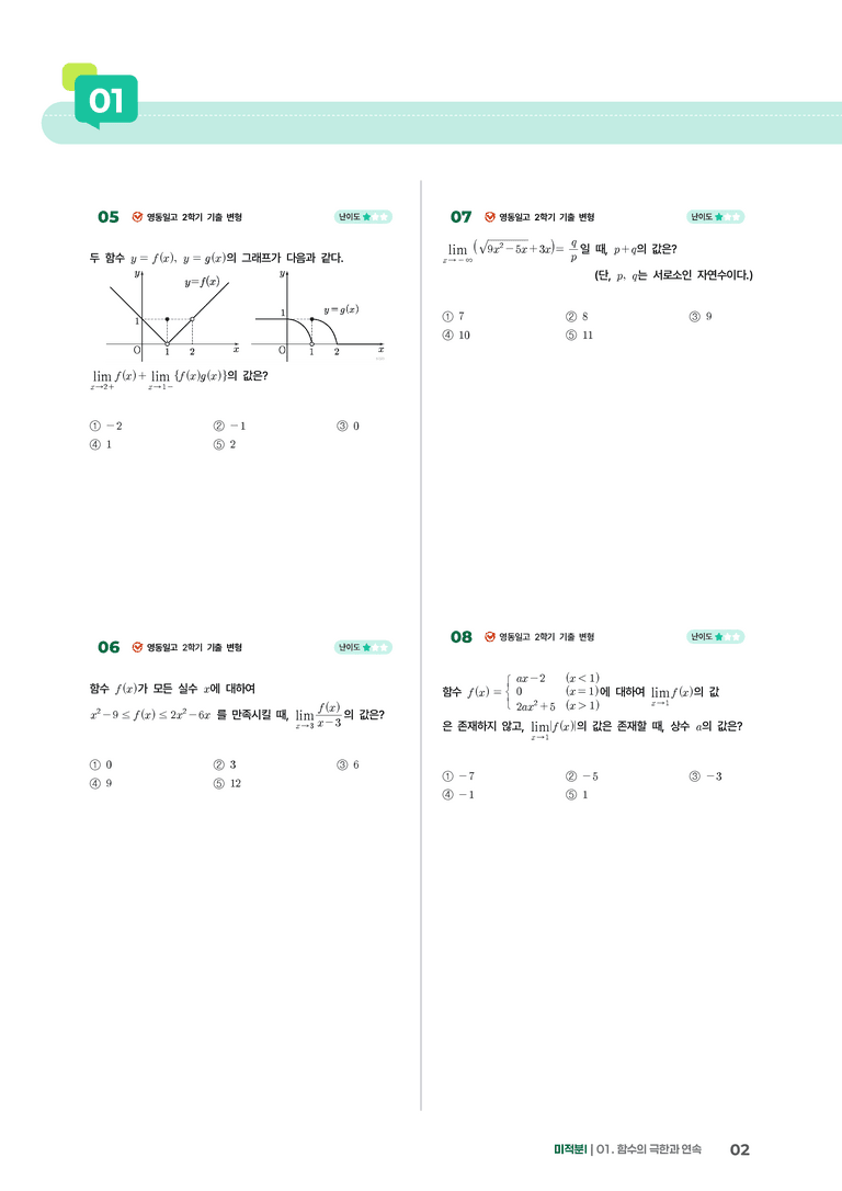 1-1 함수의 극한 | STEP2 최다빈출대표유형_preview_2