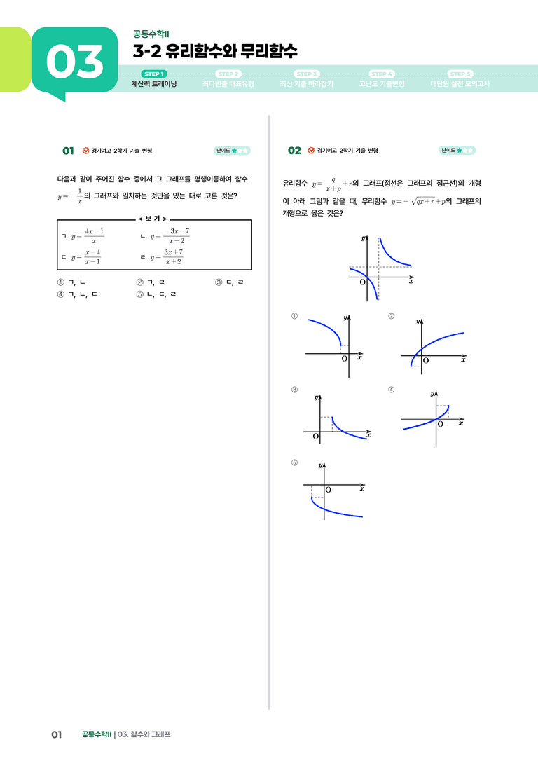 3-2 유리함수와 무리함수 | STEP1 개념확인문제_preview_1