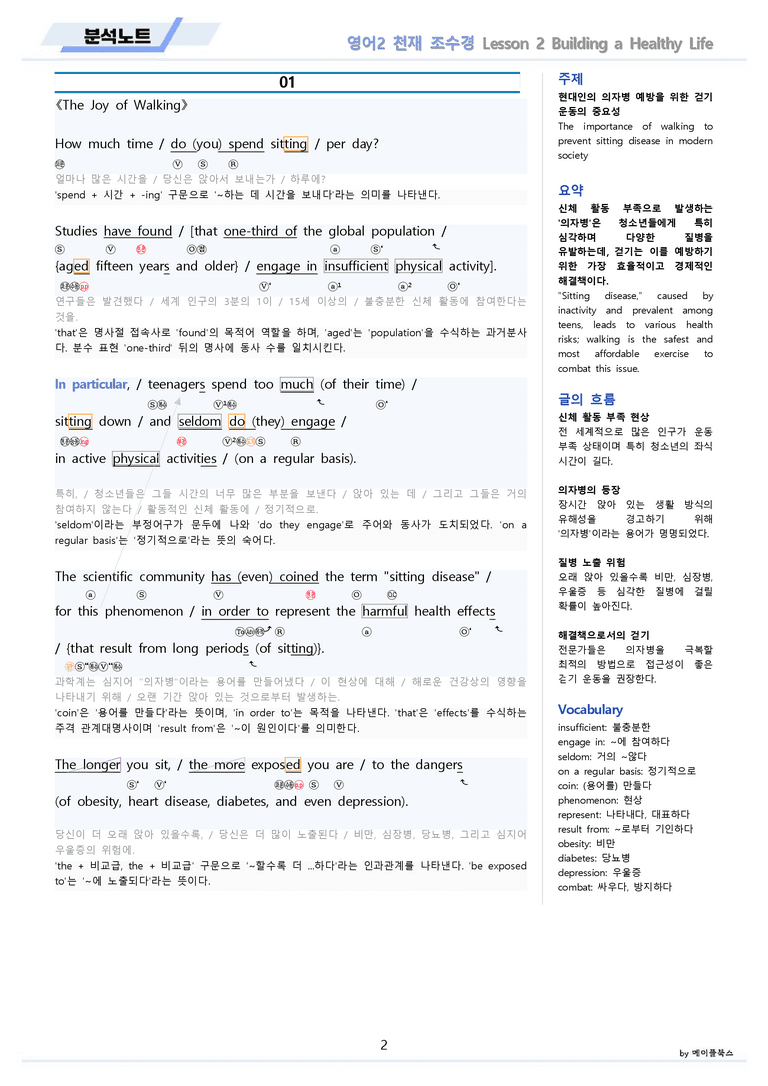 영어2 천재 조수경 분석노트 2강 2과 by 메이플북스 22년 개정_preview_2