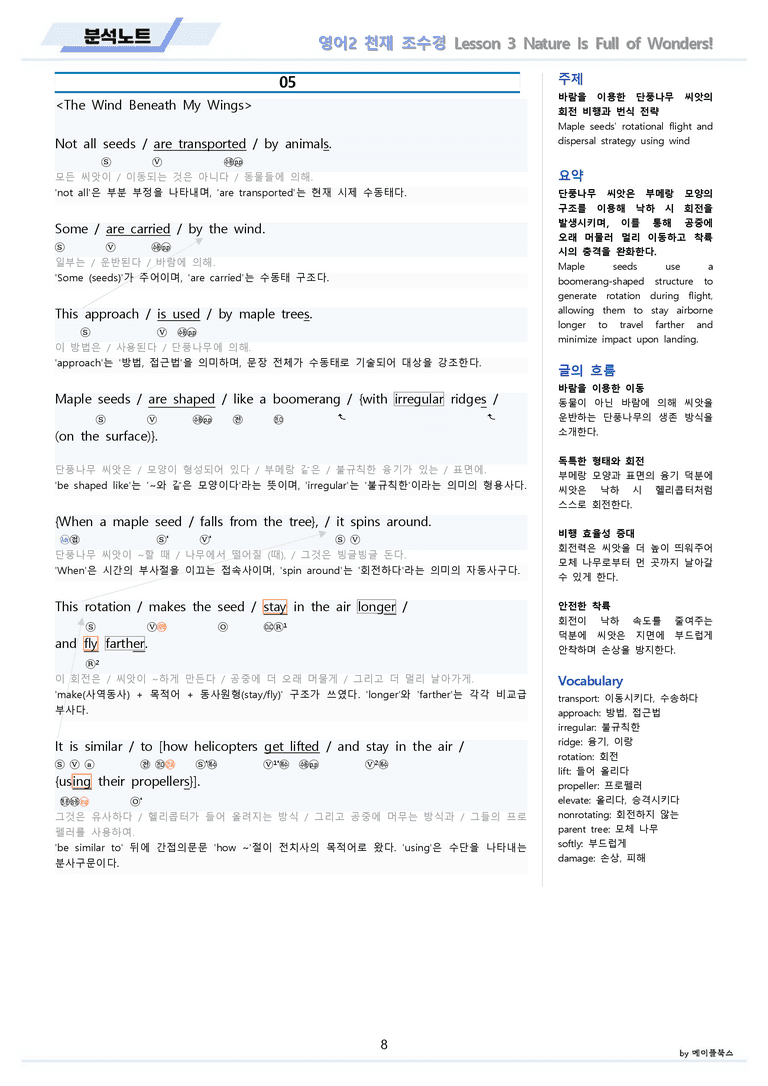 영어2 천재 조수경 분석노트 3강 3과 by 메이플북스 22년 개정_preview_8