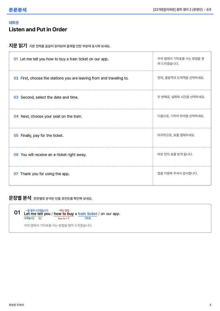 [미래엔] 중학 영어 2 (문영인) 6과 본문분석_preview_5