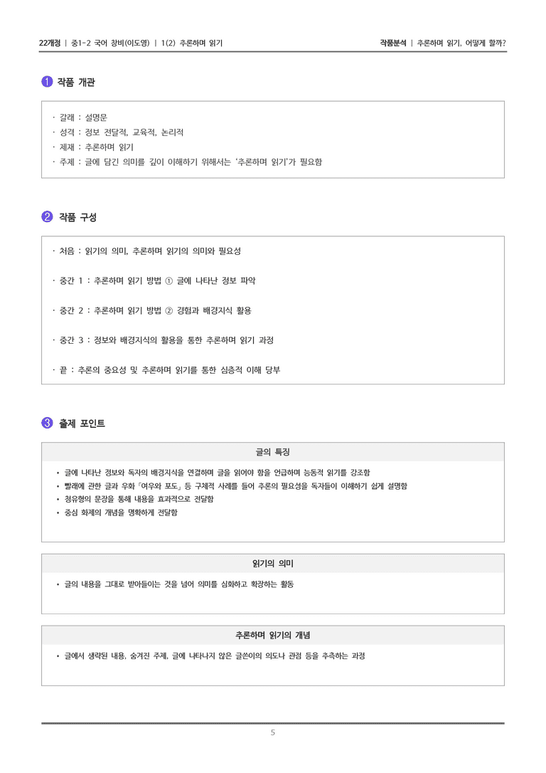 [22개정] 중1-2 창비(이) 1-2 추론하며 읽기_작품분석_preview_5