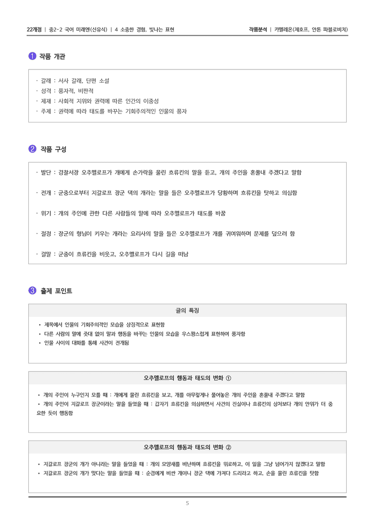 [22개정] 중2-2 미래엔(신) 4-1(3) 소중한 경험, 빛나는 표현_작품분석_preview_5