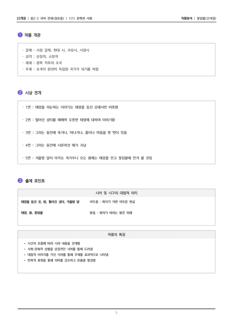 [22개정] 중2-2 천재(정) 1-1(1) 문학과 사회_작품분석_preview_5