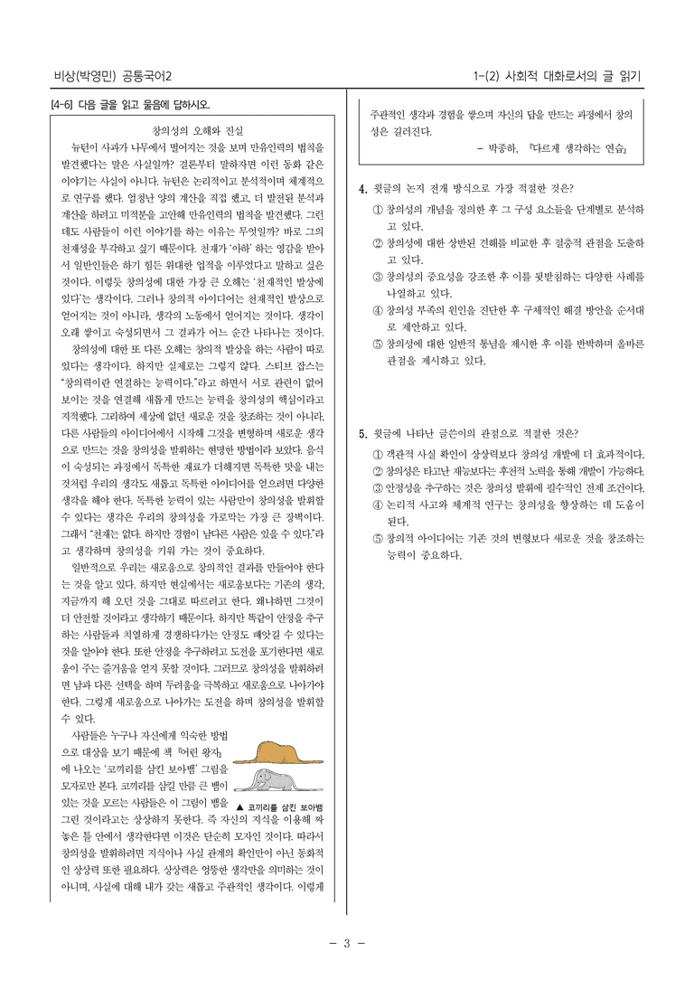 1-2 사회적 대화로서의 글 읽기_기출 적중 문제_preview_3