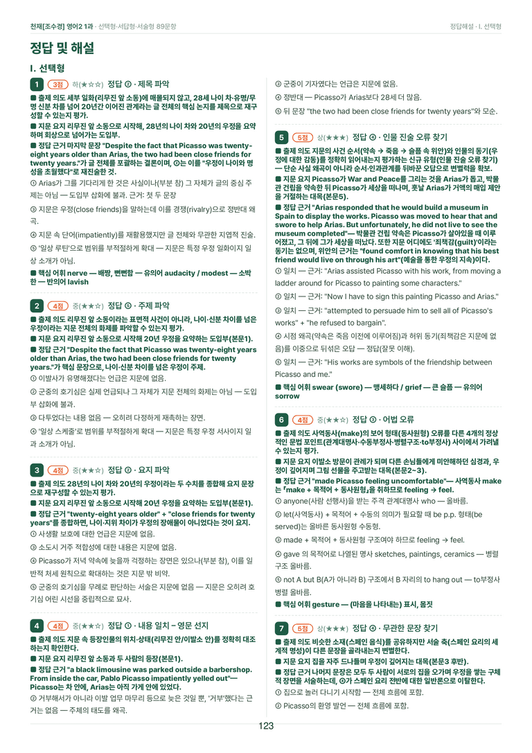 영어2_천재조수경 1과 한권에 내신타파 워크북+객관식 by 모던영어_preview_123