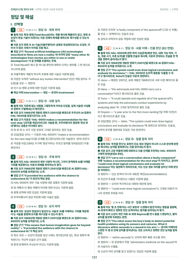 영어2_천재조수경 6과 한권에 내신타파 워크북+객관식 by 모던영어_preview_131