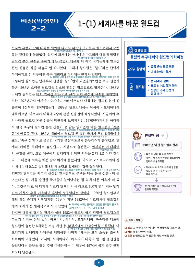 [중등 비상(박영민) 2-2]  1-(1) 똑똑하게 글 읽기. 세계사를 바꾼 월드컵_preview_5
