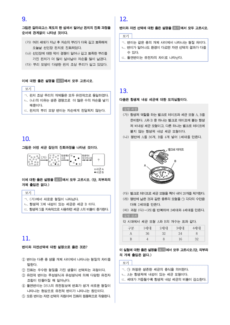 1-2 진화와 생물 다양성 l STEP2 최다빈출대표유형_preview_3