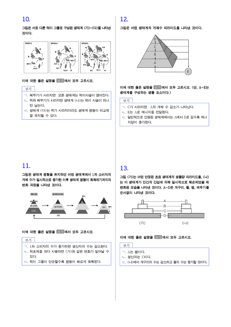 2-2 생태계 평형 l STEP2 최다빈출대표유형_preview_3