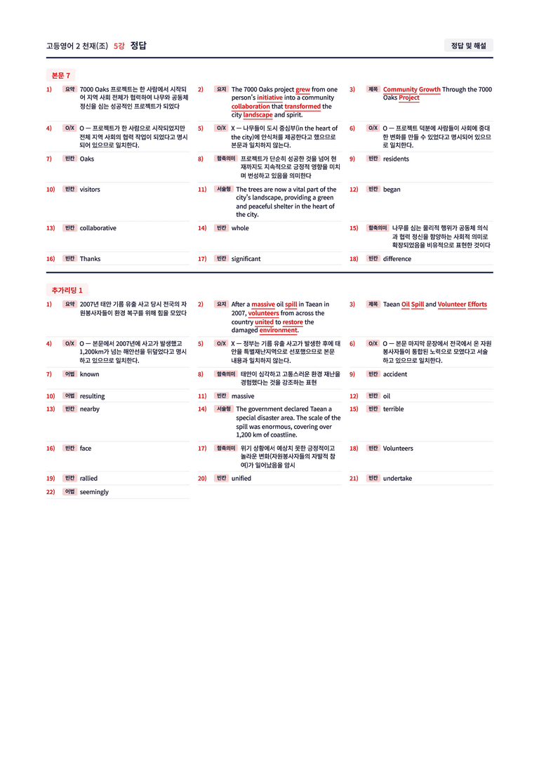❤️[고등영어2] 천재(조) [5강] [직전보강+삽화+통합문제]❤️ by 대치동 시크릿_preview_40