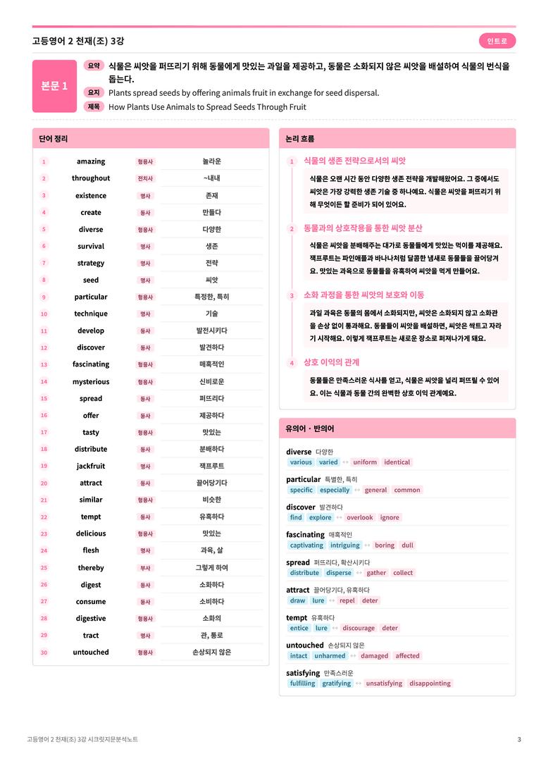 ❤️고등영어2 천재(조) 3강 [지문분석+단어장+파이널체크]❤️ by 대치동 시크릿_preview_3