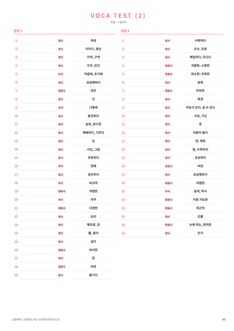 ❤️고등영어2 천재(조) 4강 [지문분석+단어장+파이널체크]❤️ by 대치동 시크릿_preview_60